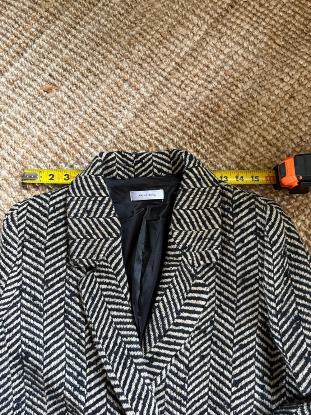 ⚜️ ANINE BING DIANA FISHBONE BLAZER IN EXCELLENT CONDITION SZ SMALL ⚜️ - Picture 13 of 16
